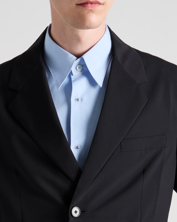 Single-breasted wool blend jacket Single-breasted wool blend jacket