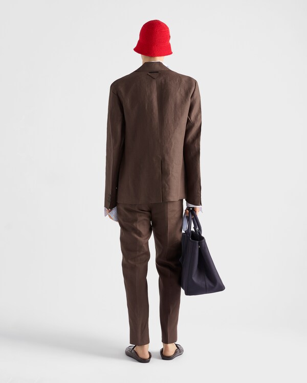 Single-breasted linen jacket Single-breasted linen jacket