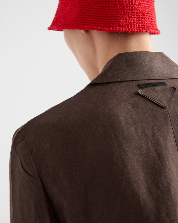 Single-breasted linen jacket Single-breasted linen jacket