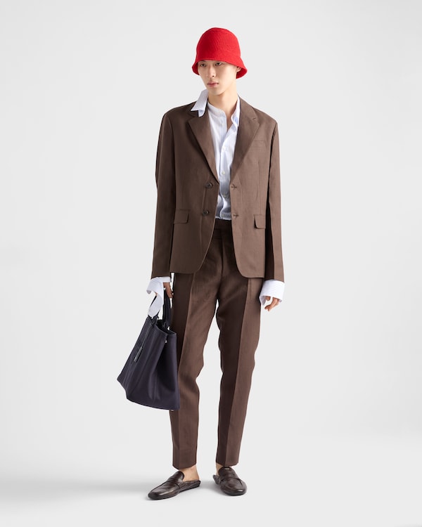 Single-breasted linen jacket Single-breasted linen jacket