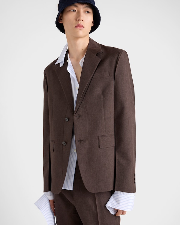 Single-breasted mohair and silk jacket Single-breasted mohair and silk jacket