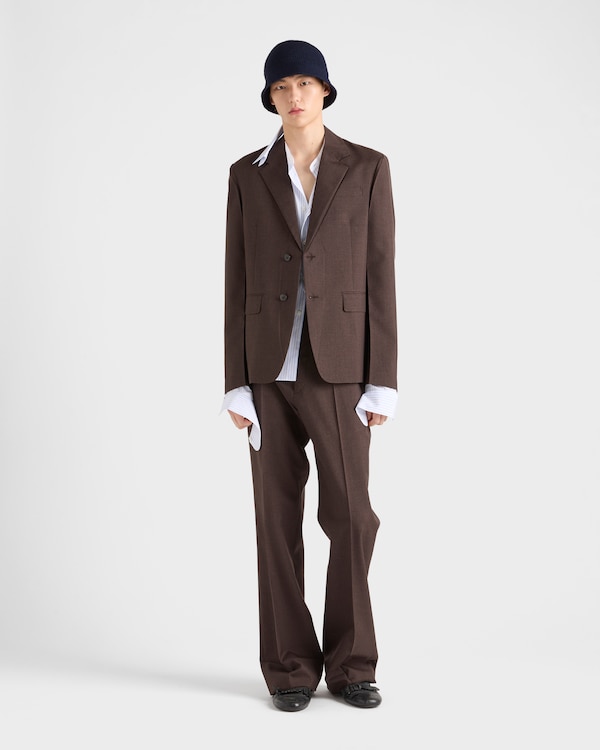 Single-breasted mohair and silk jacket Single-breasted mohair and silk jacket