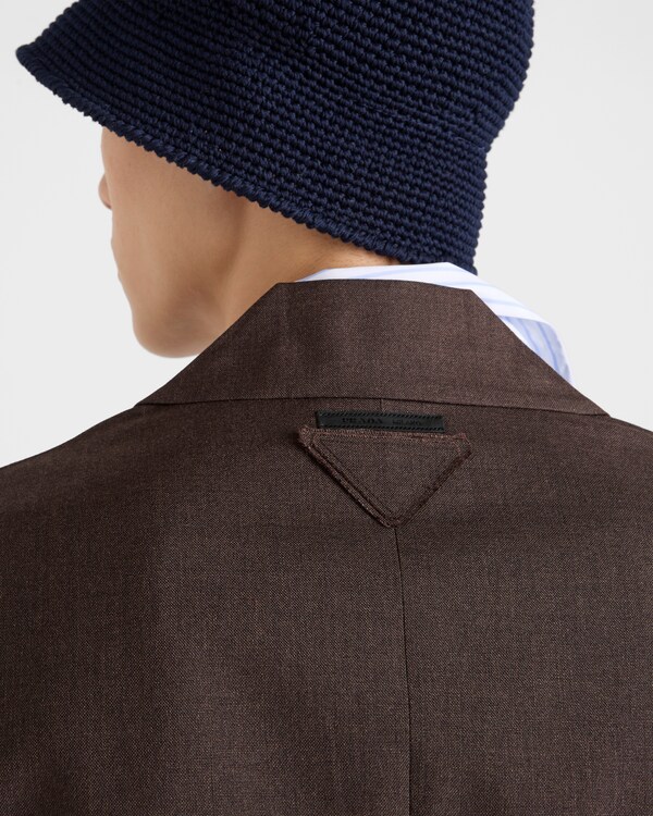 Single-breasted mohair and silk jacket Single-breasted mohair and silk jacket