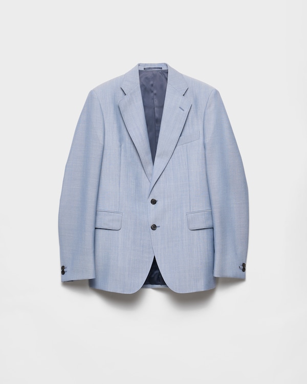 ジャケット PRADA BLUE SINGLE-BREASTED JACKET IN WOOL Prada single-breasted Wool Jacket | Blue | FARFETCH PL