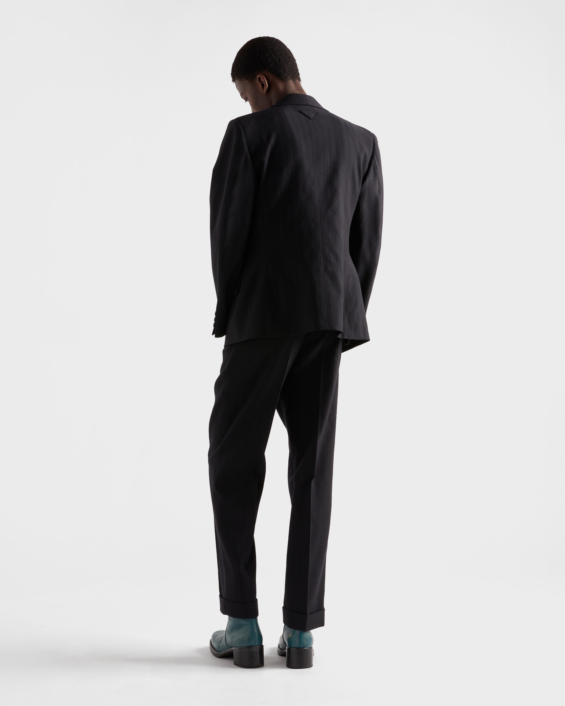 【プラダ・PRADA】Single-breasted double wool caban jacket Prada Single-breasted double wool caban jacket | REVERSIBLE