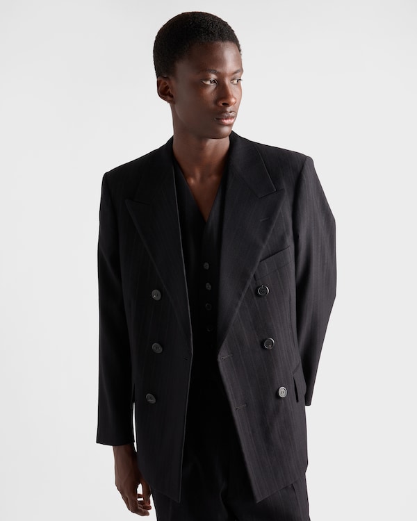 Veste croisée en laine mélangée Veste croisée en laine mélangée