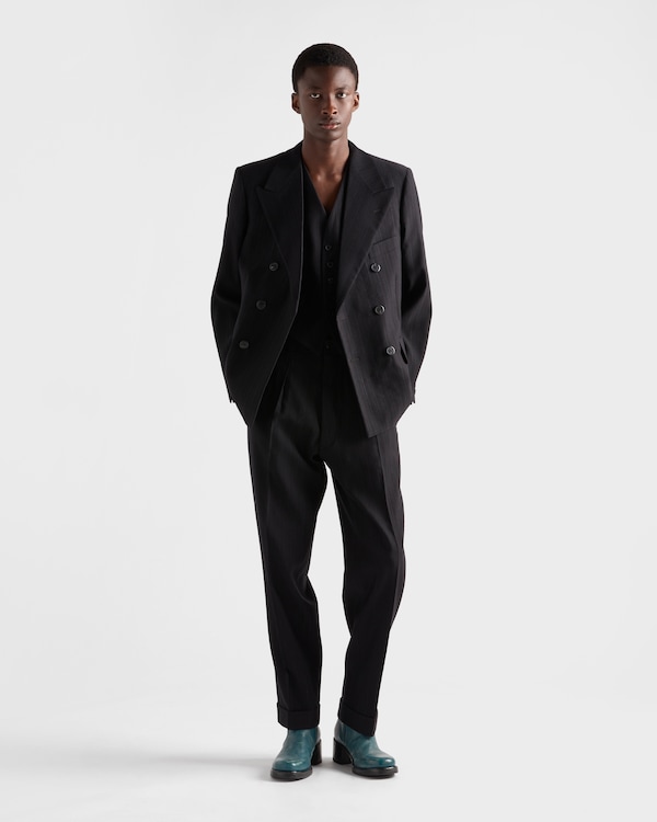 Veste croisée en laine mélangée Veste croisée en laine mélangée