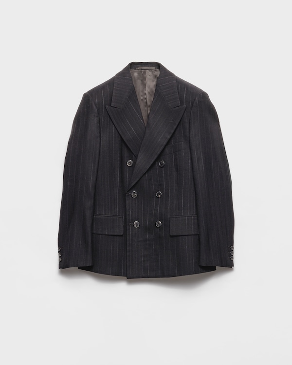 NANGA×GOCCO堂× ZOZOTOWN GAAACY PEARL NAVY Double-breasted pea coat with gold tone buttons. | Gaudì