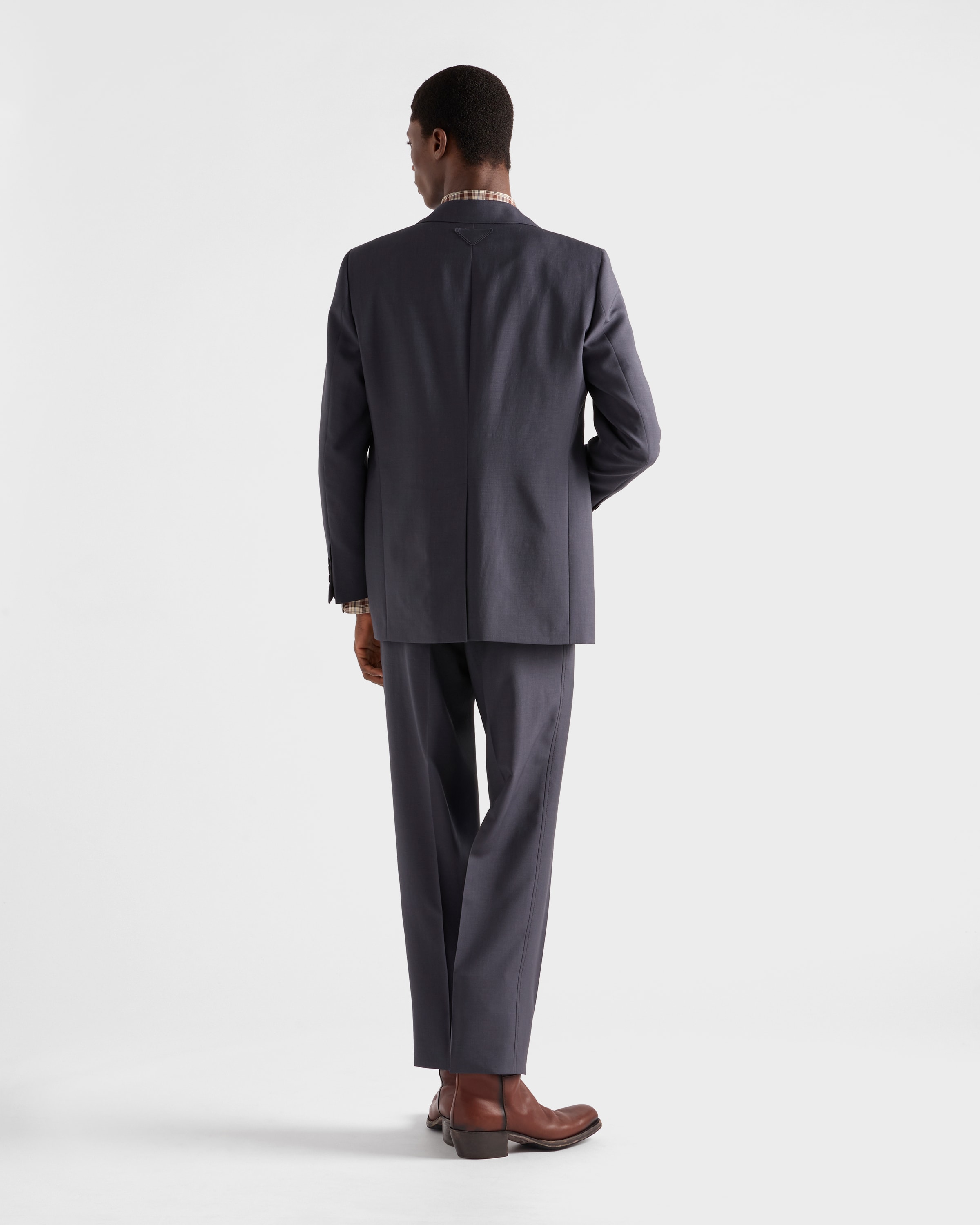 PRADA Mohair 混 ブレザー Iron Gray Single-breasted Wool And Mohair Jacket | PRADA