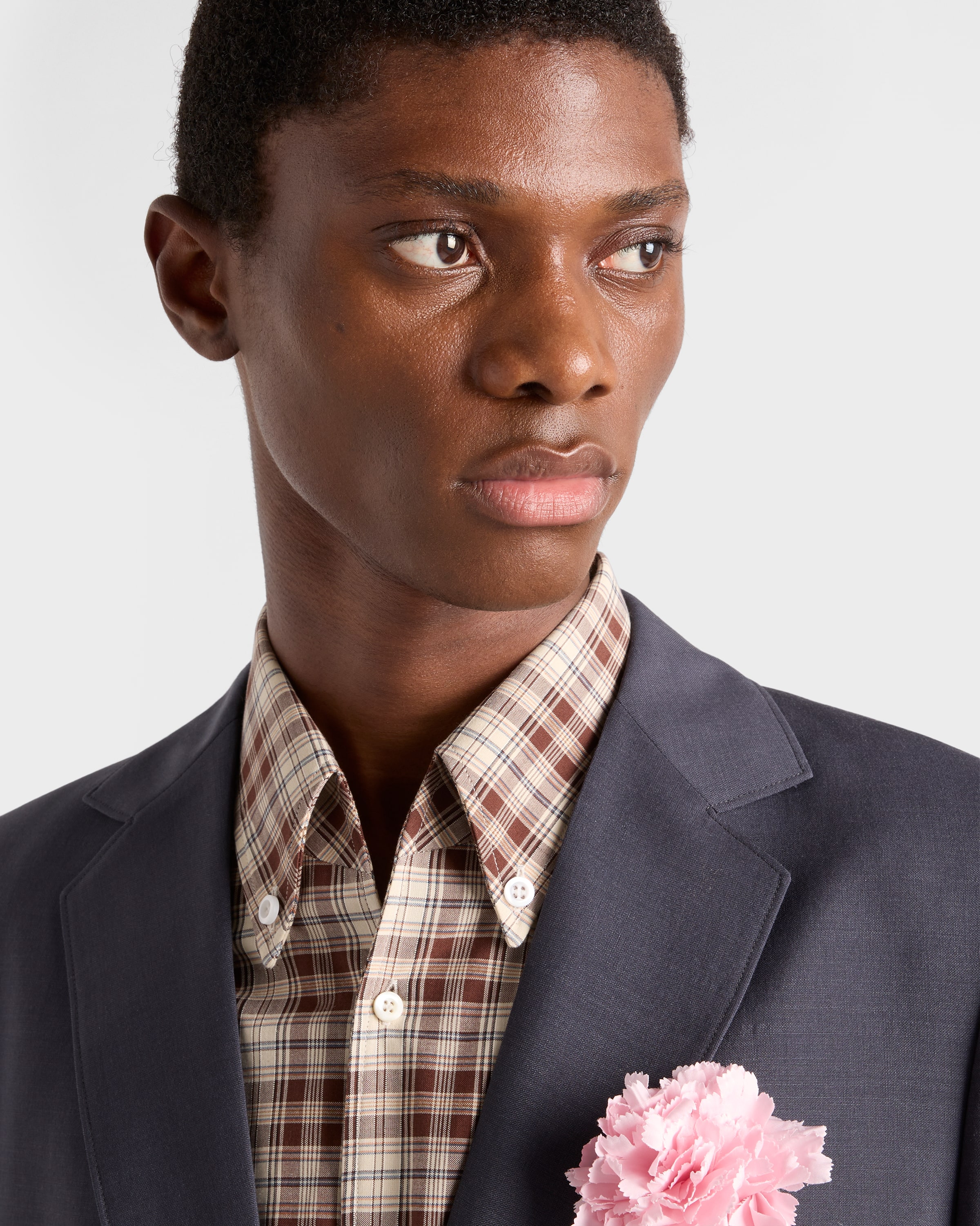 Prada Single-breasted Wool And Mohair Jacket In Gray