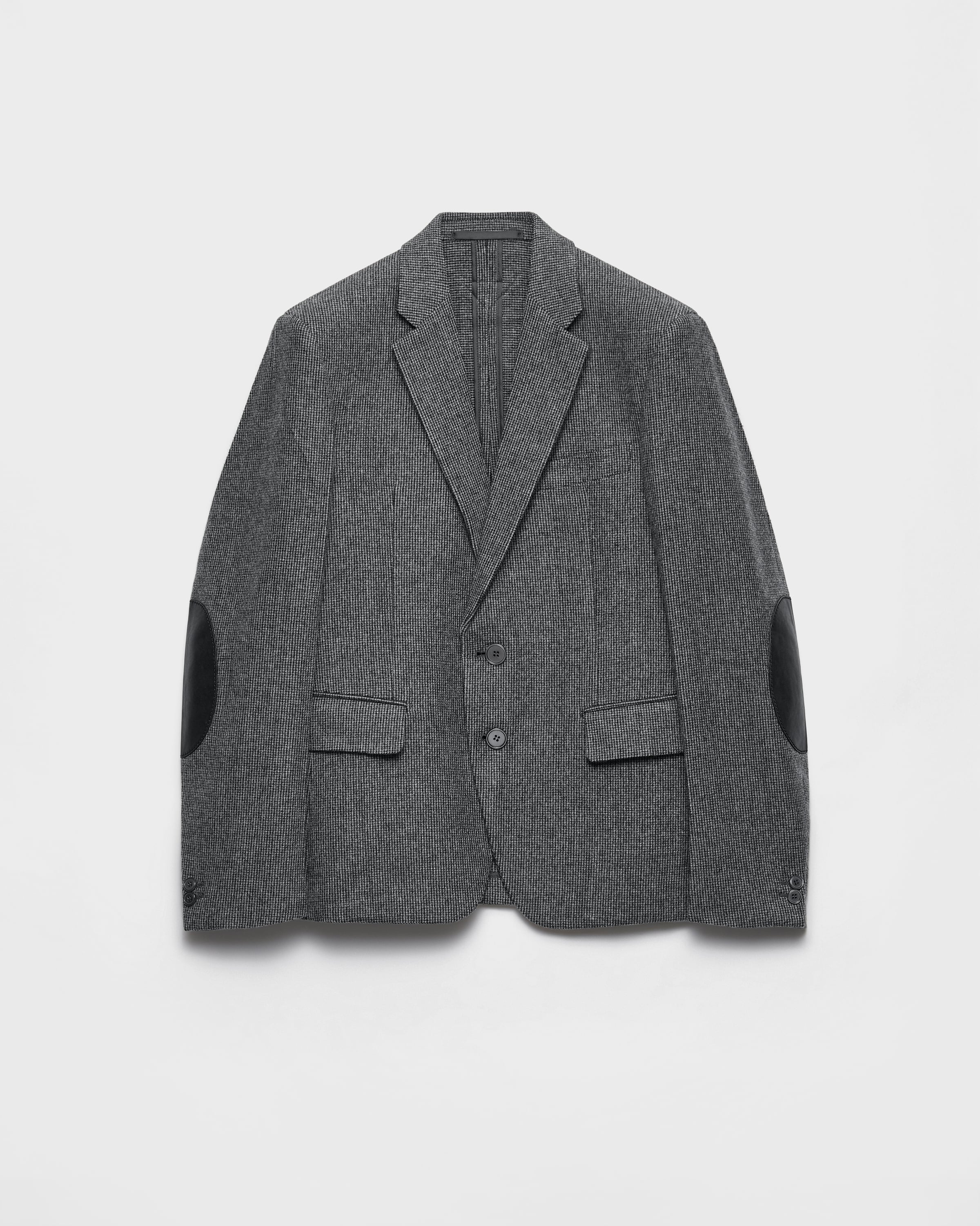 Slate Gray Single-breasted Wool Jacket | PRADA