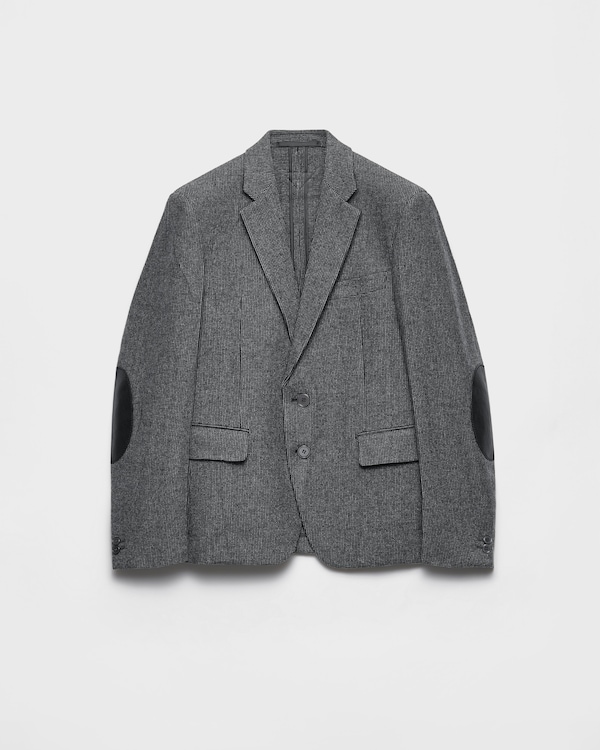 Single-breasted wool jacket - Slate Gray Single-breasted wool jacket - Slate Gray