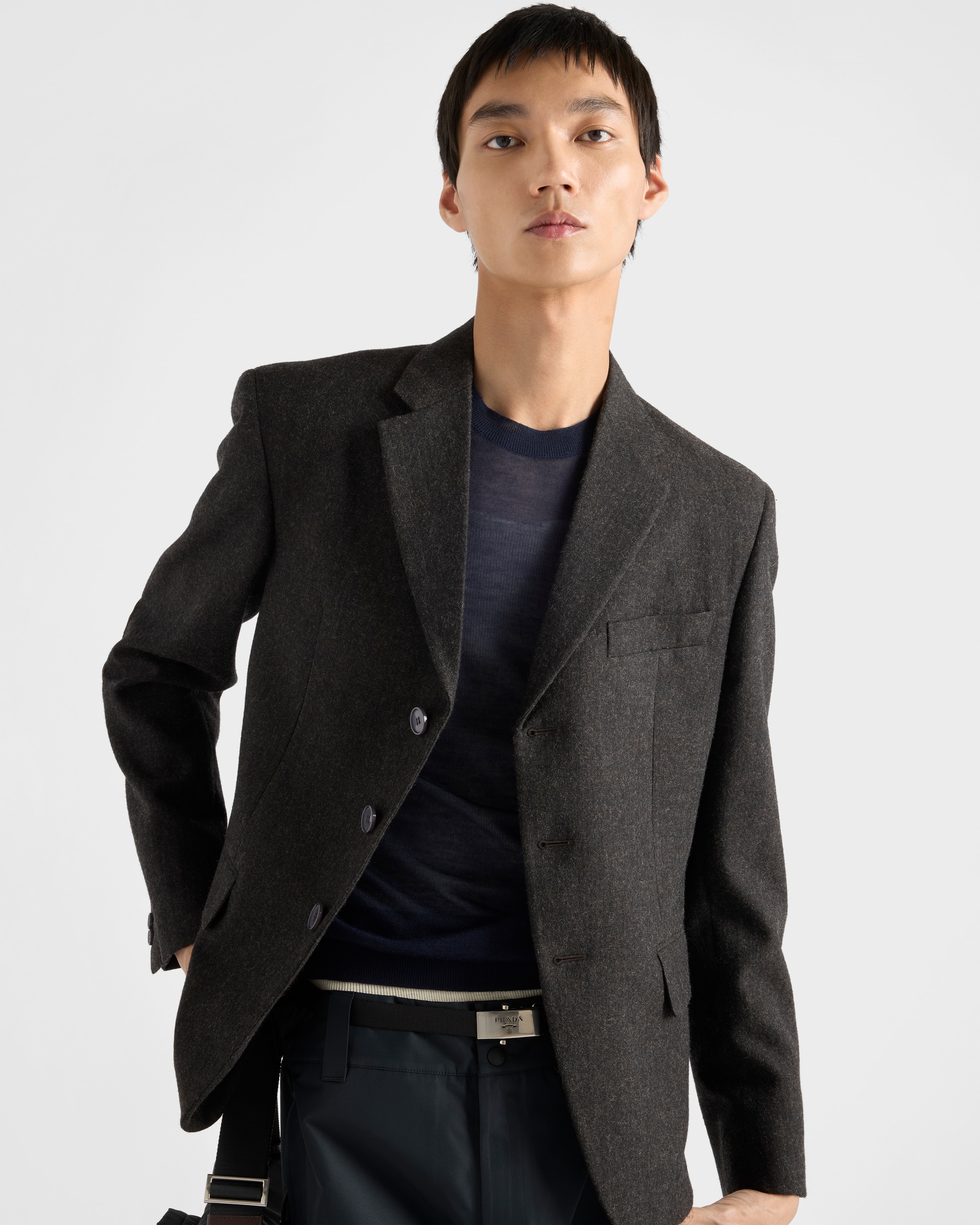 ジャケット・アウター prada short wool jacket archive sullen