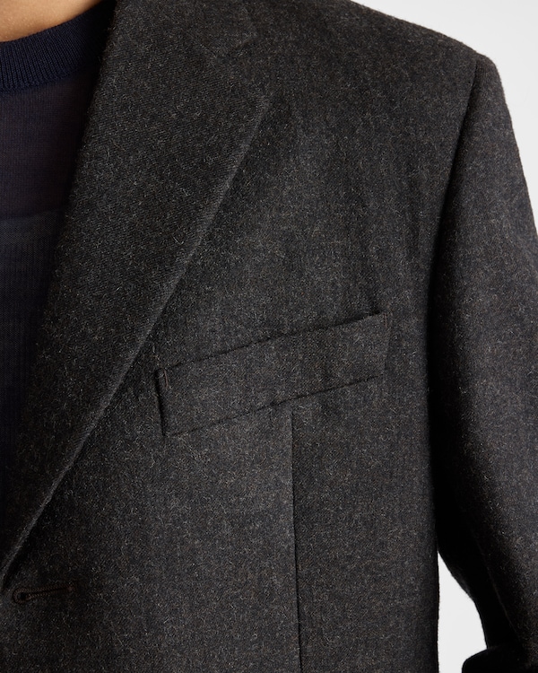 Single-breasted wool jacket - Ebony Single-breasted wool jacket - Ebony