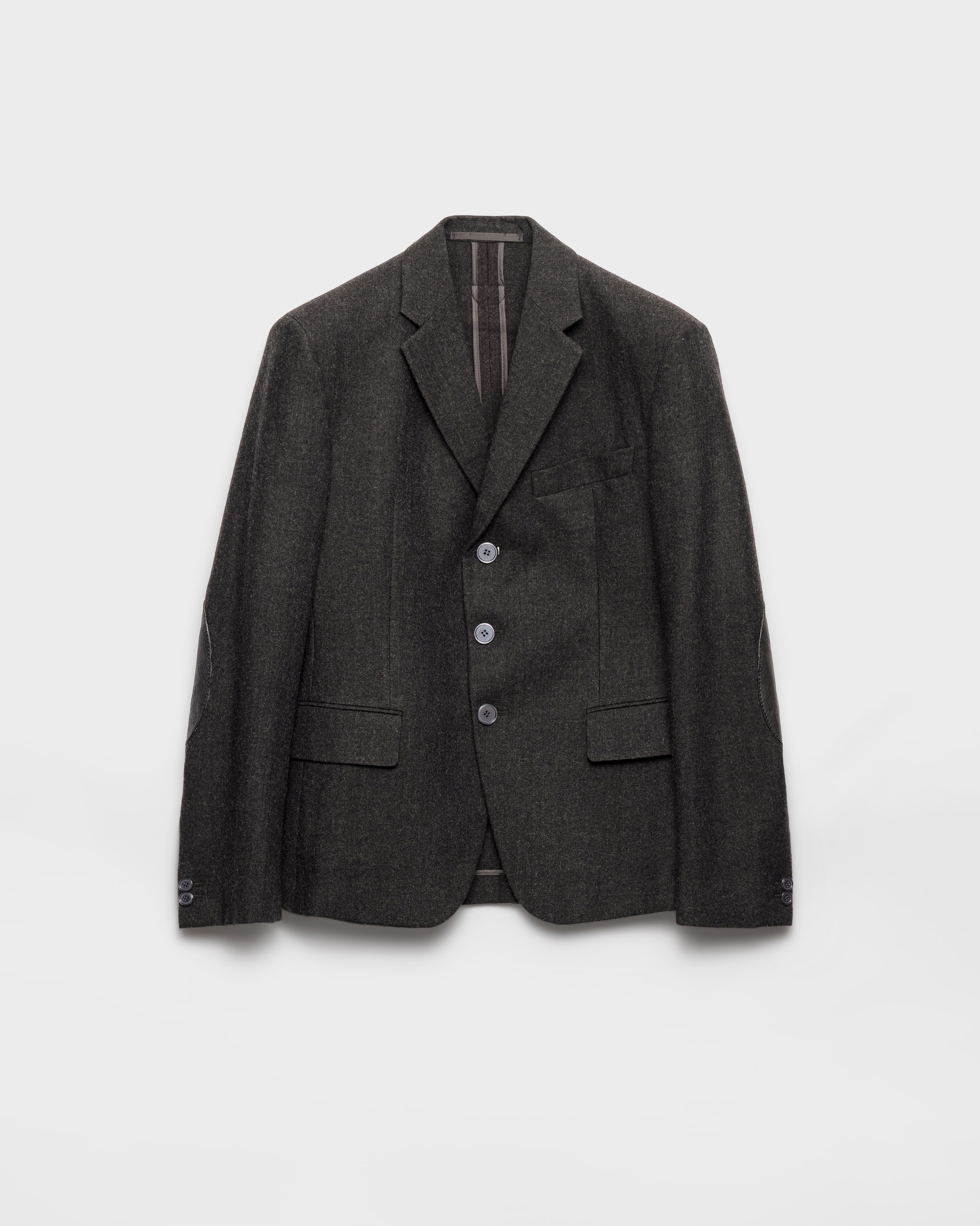 Ebony Single-breasted Wool Jacket | PRADA