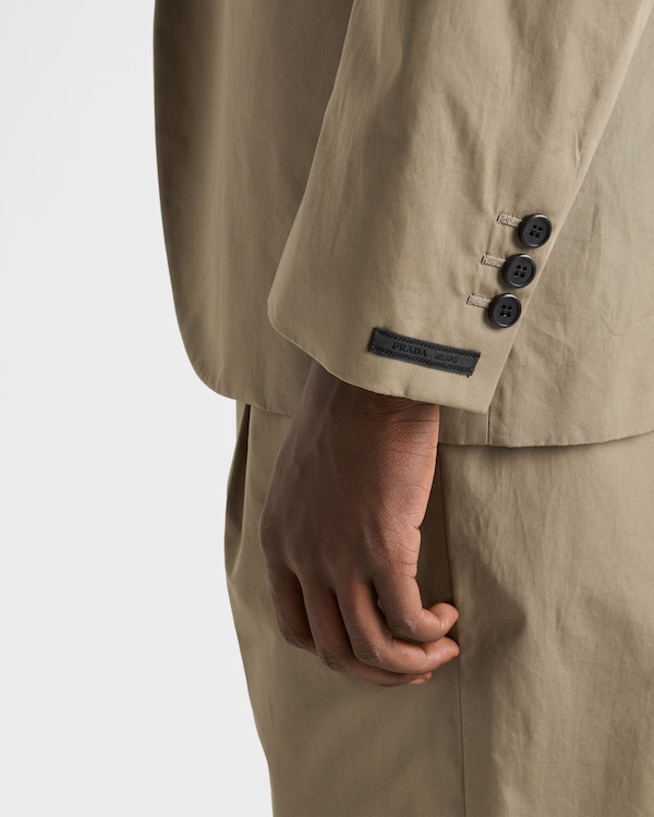 Single-breasted cotton jacket - Clay Grey Single-breasted cotton jacket - Clay Grey