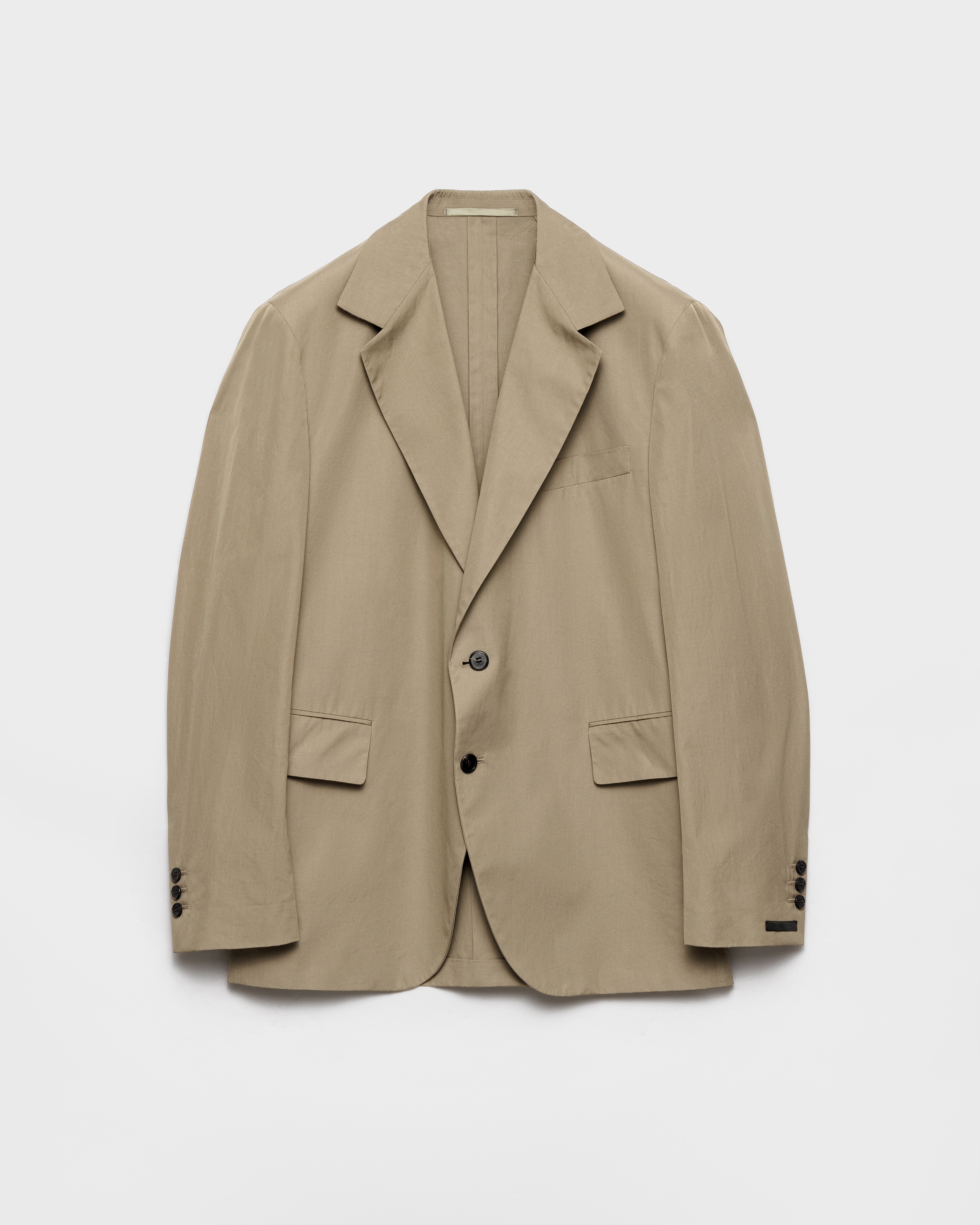 Prada Single-breasted Cotton Jacket, Man, Clay Grey, Size 48R
