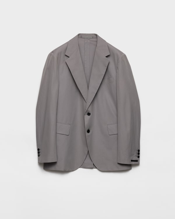 Single-breasted cotton jacket - Steel Gray Single-breasted cotton jacket - Steel Gray