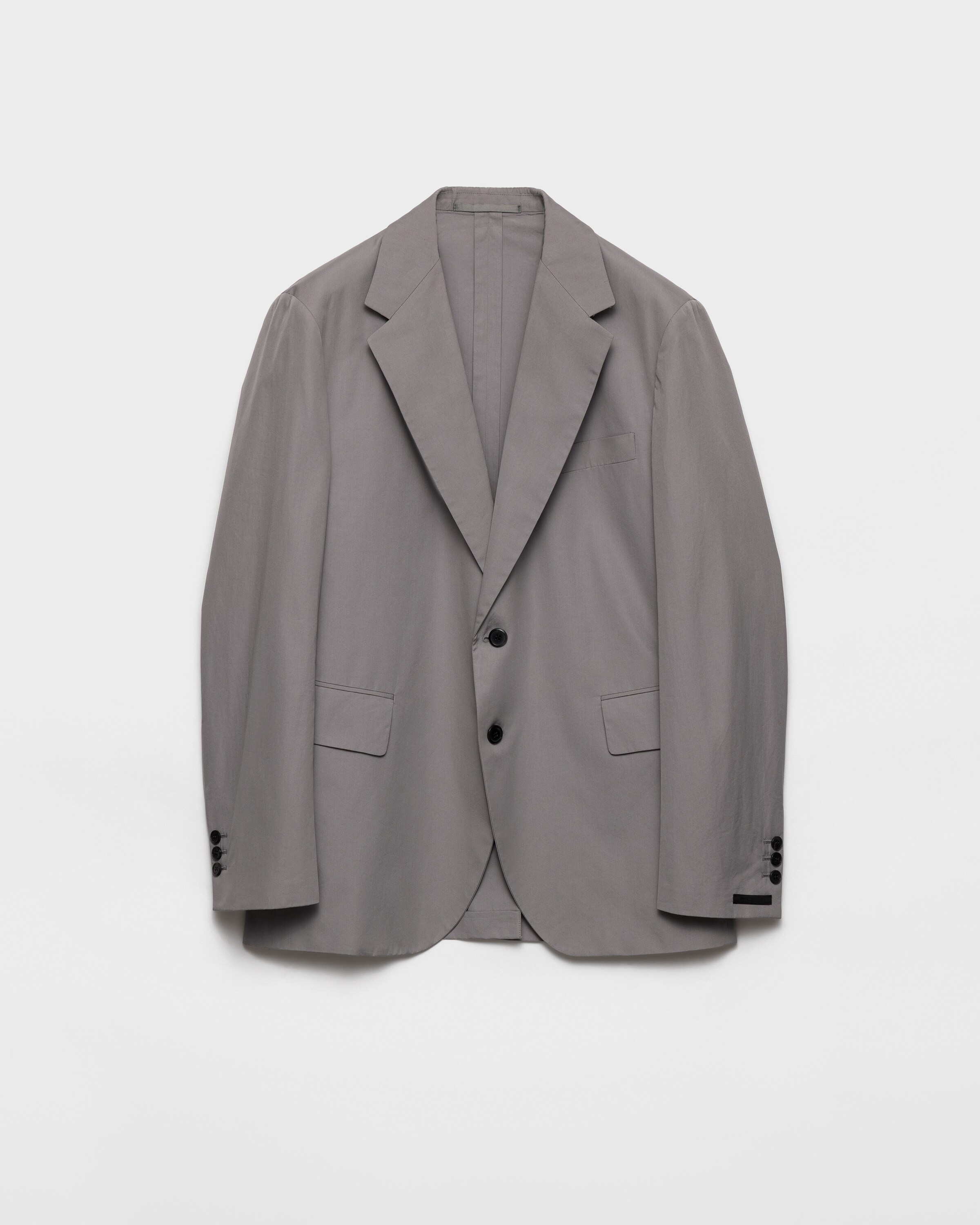 Prada Single-breasted Cotton Jacket, Man, Steel Gray, Size 50R