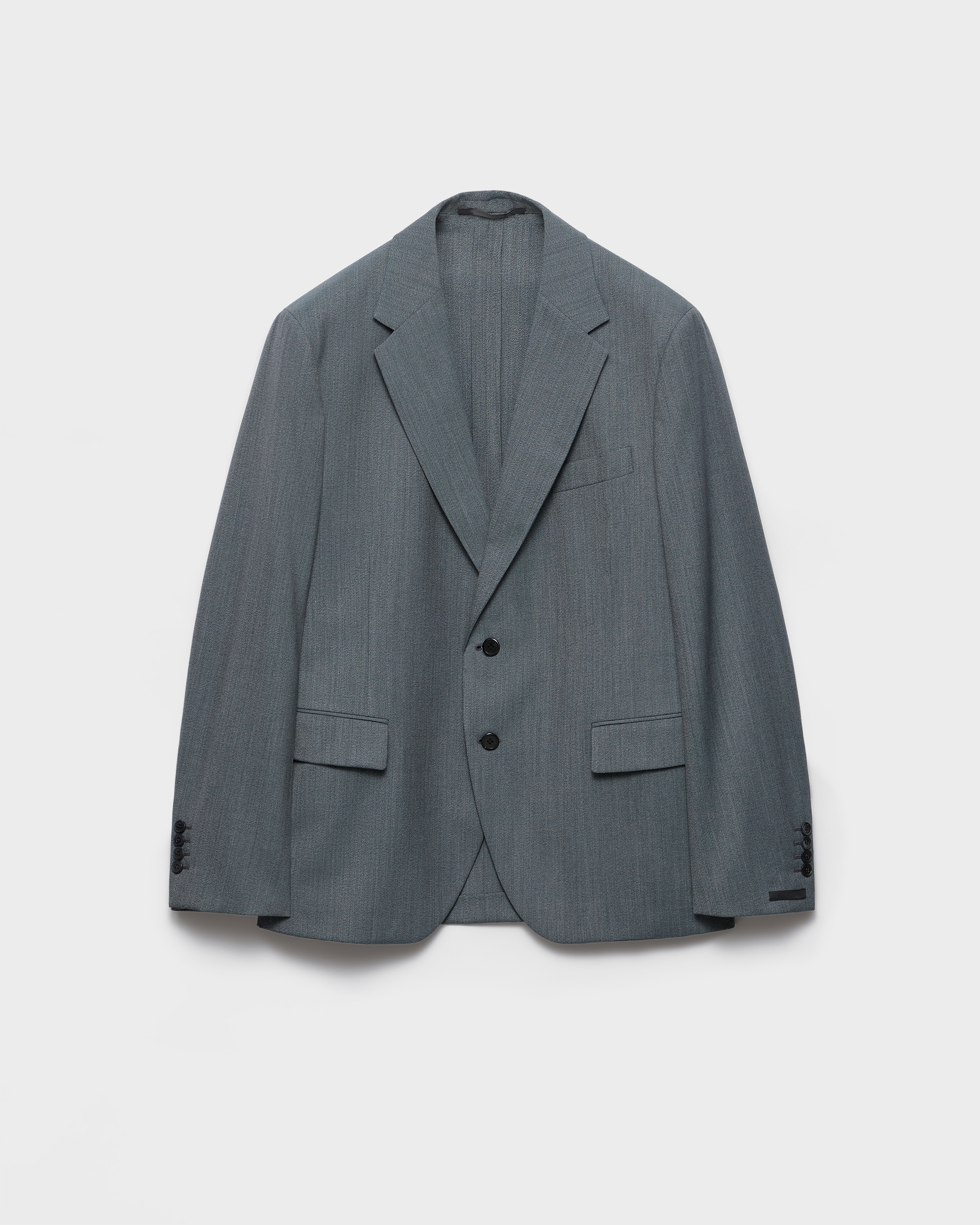 Uniform Gray Single-breasted Wool Jacket | PRADA - United States