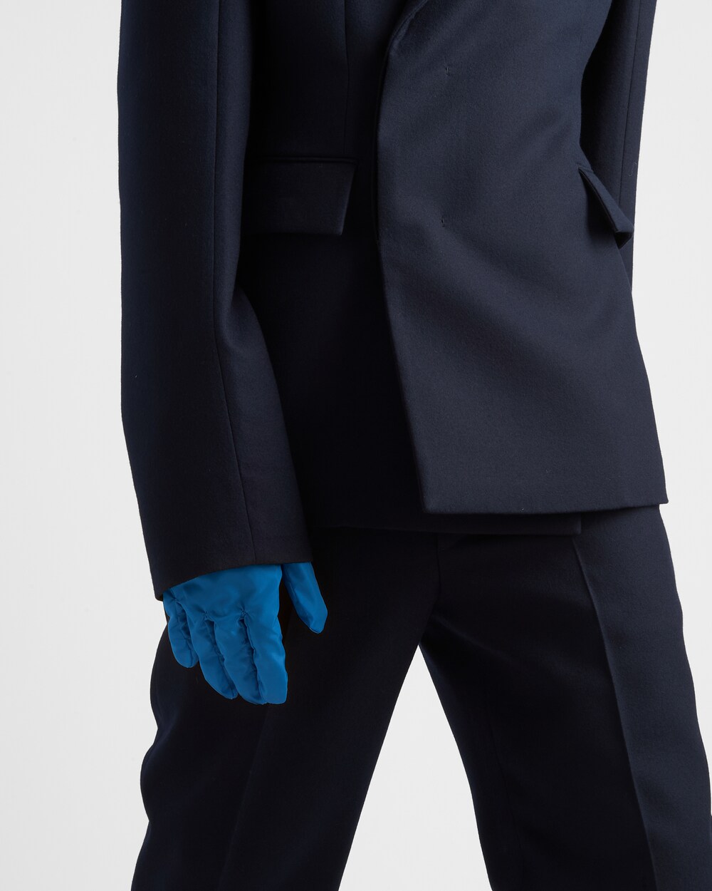 Navy Double-breasted wool jacket | Prada