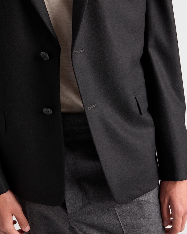 Single-breasted wool blend jacket Single-breasted wool blend jacket