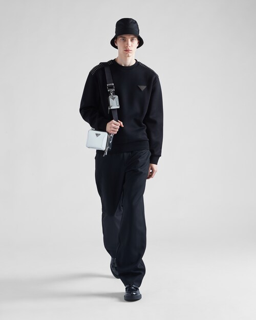 Prada Studded technical cotton sweatshirt 2