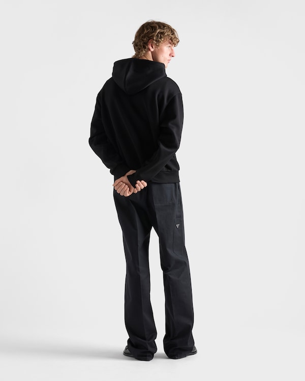Jersey hoodie - Black Jersey hoodie - Black