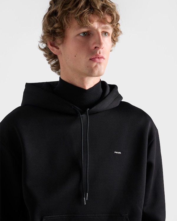 Jersey hoodie - Black Jersey hoodie - Black
