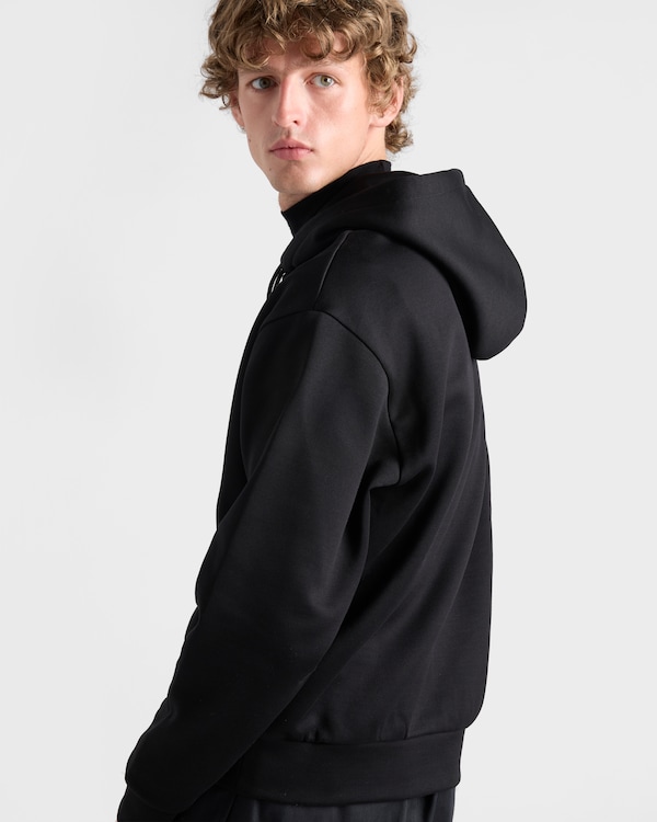 Jersey hoodie - Black Jersey hoodie - Black