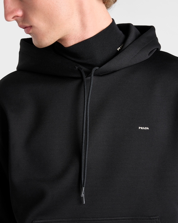 Jersey hoodie - Black Jersey hoodie - Black