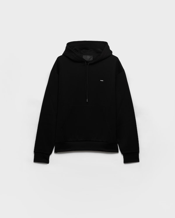 Jersey hoodie - Black Jersey hoodie - Black