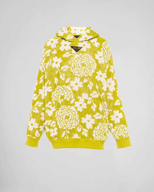 Prada Jacquard terrycloth hoodie 1