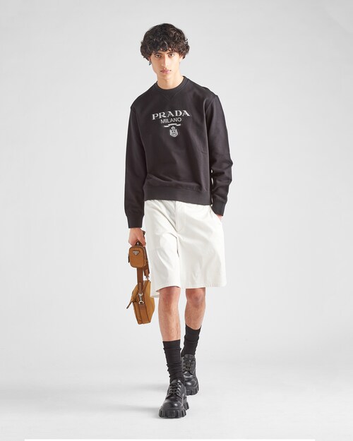 Black/white Oversized cotton jersey 