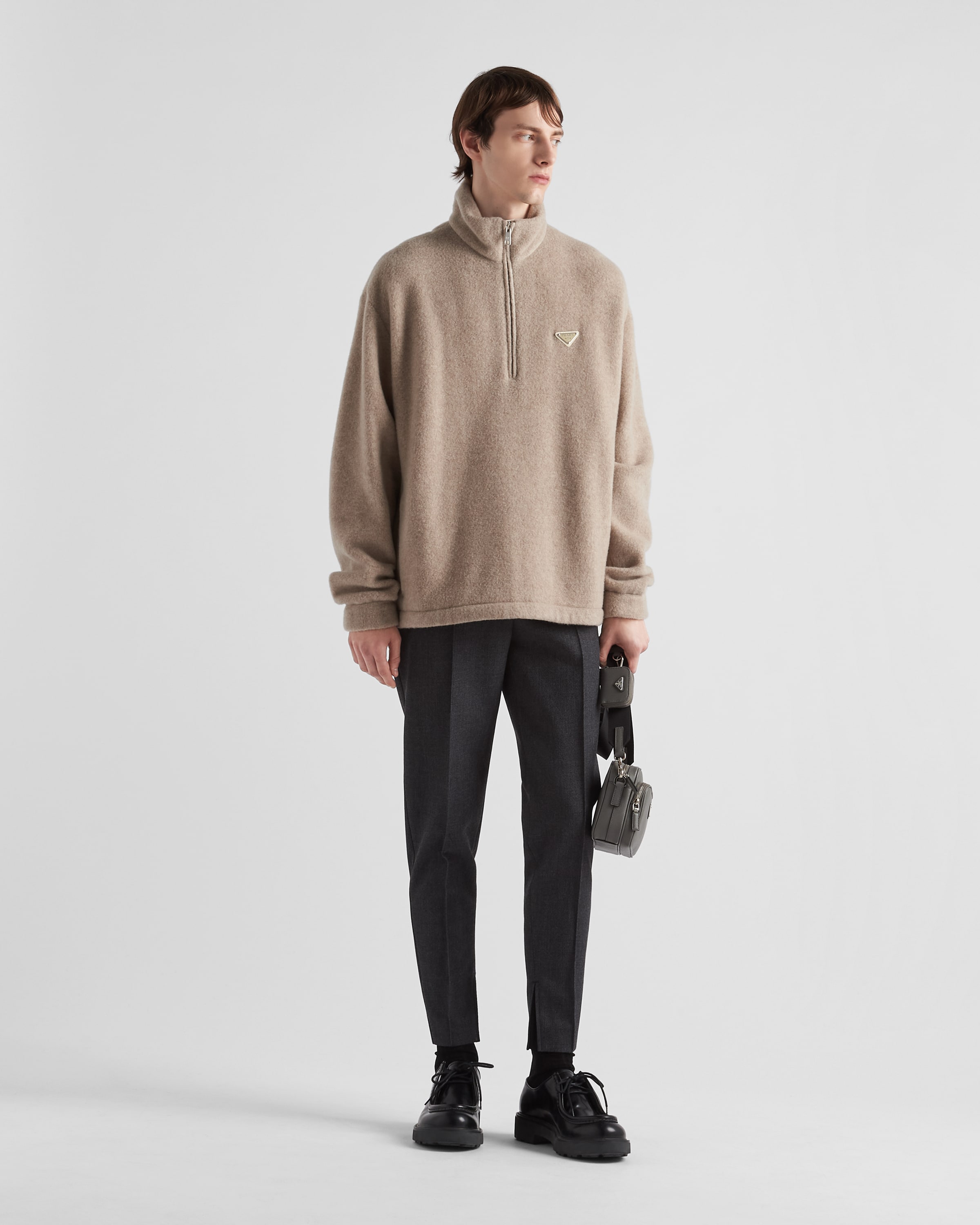 Prada half shop zip sweater