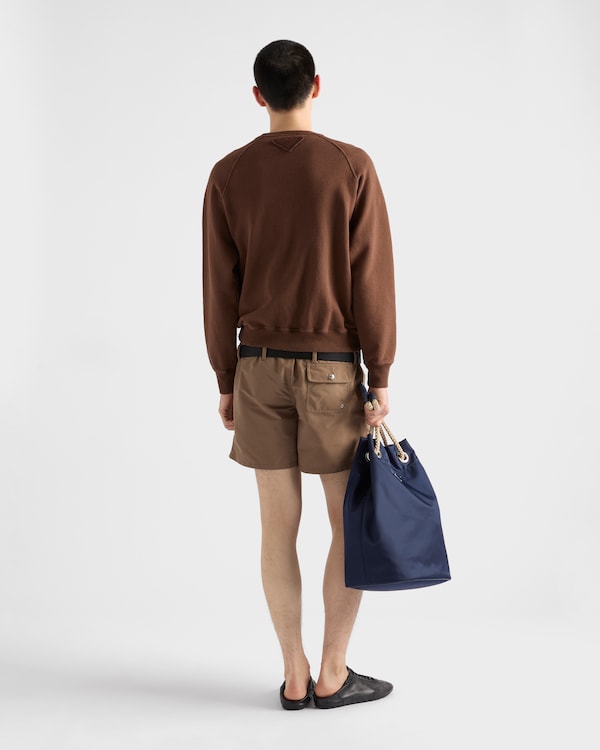 Cotton fleece sweatshirt - Tobacco Cotton fleece sweatshirt - Tobacco