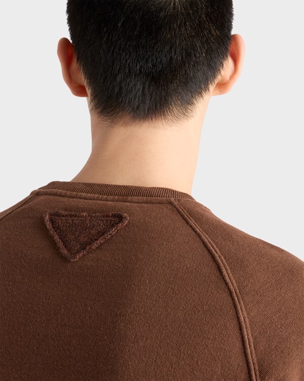 Cotton fleece sweatshirt - Tobacco Cotton fleece sweatshirt - Tobacco
