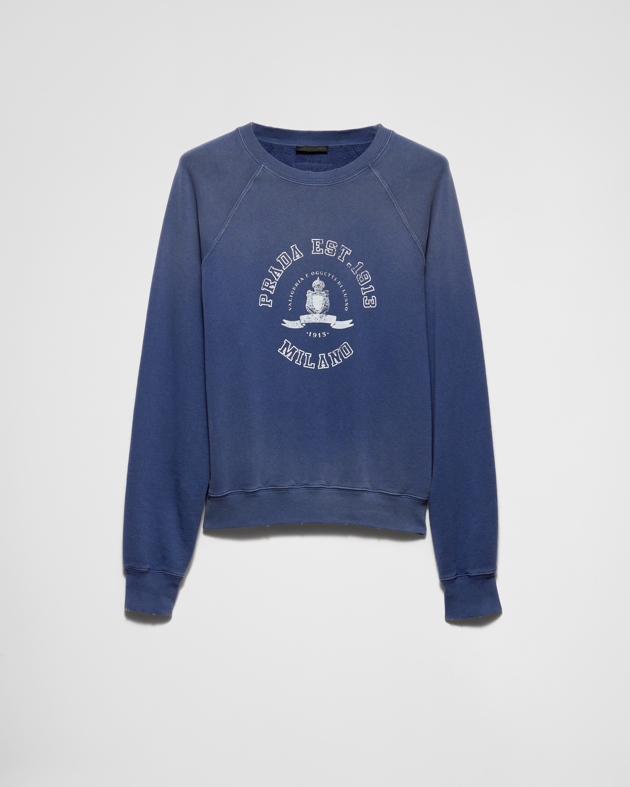 Navy Cotton fleece sweatshirt | PRADA