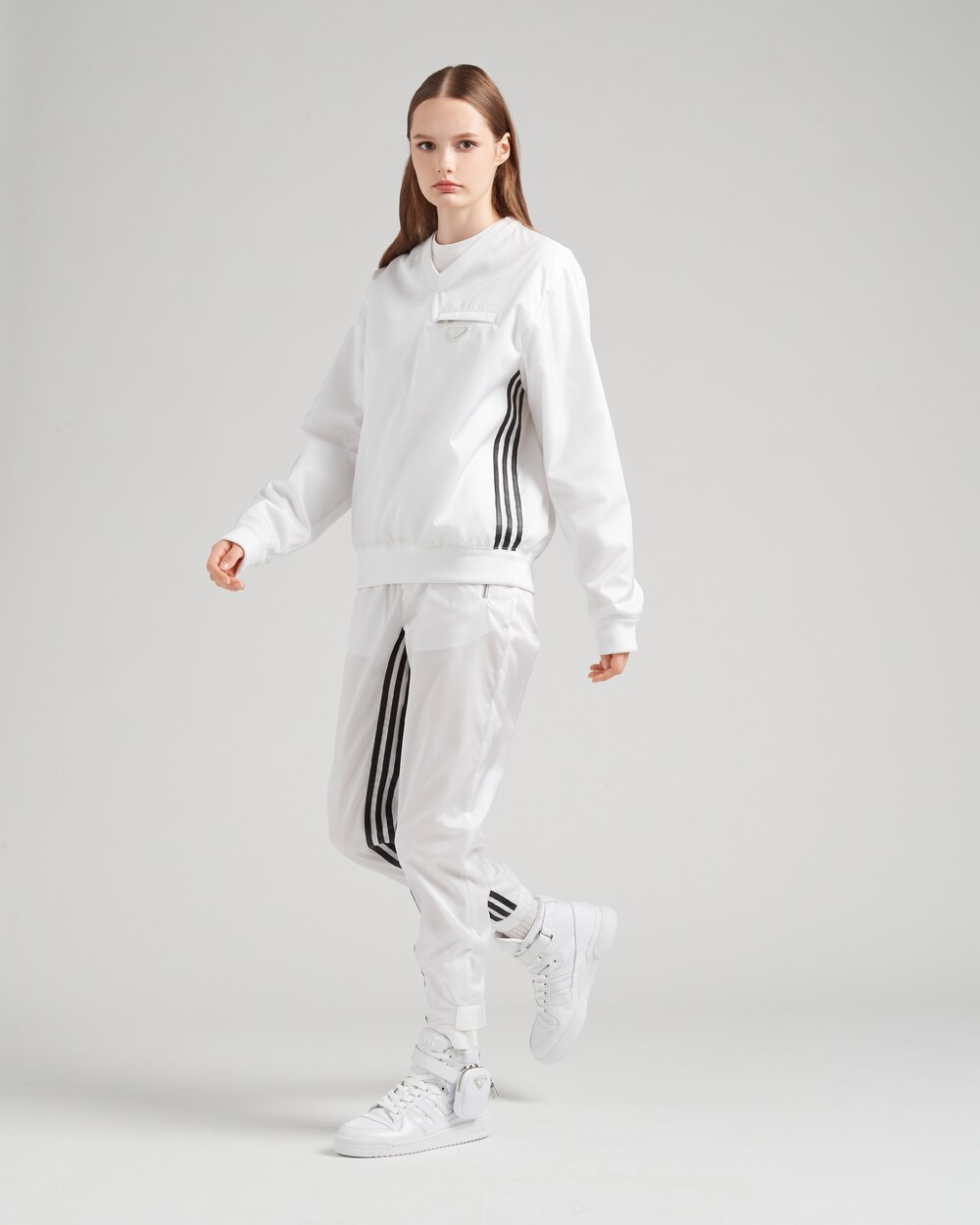ホワイト adidas for Prada Re-Nylon スウェットシャツ | Prada ホワイト adidas for Prada Re-Nylon スウェットシャツ | Prada