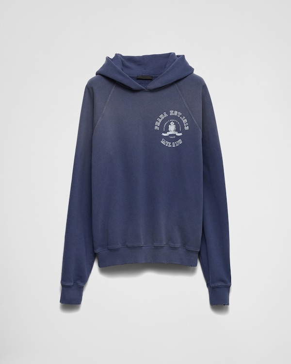 Iron Gray Cotton sweatshirt | PRADA