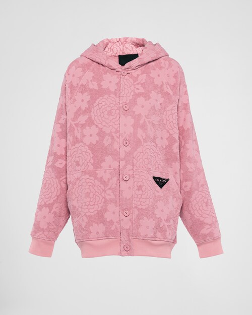 Prada Jacquard terrycloth hoodie 1