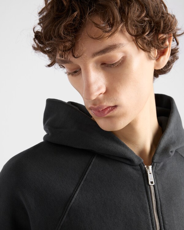 Cotton fleece hoodie - Asphalt Gray Cotton fleece hoodie - Asphalt Gray