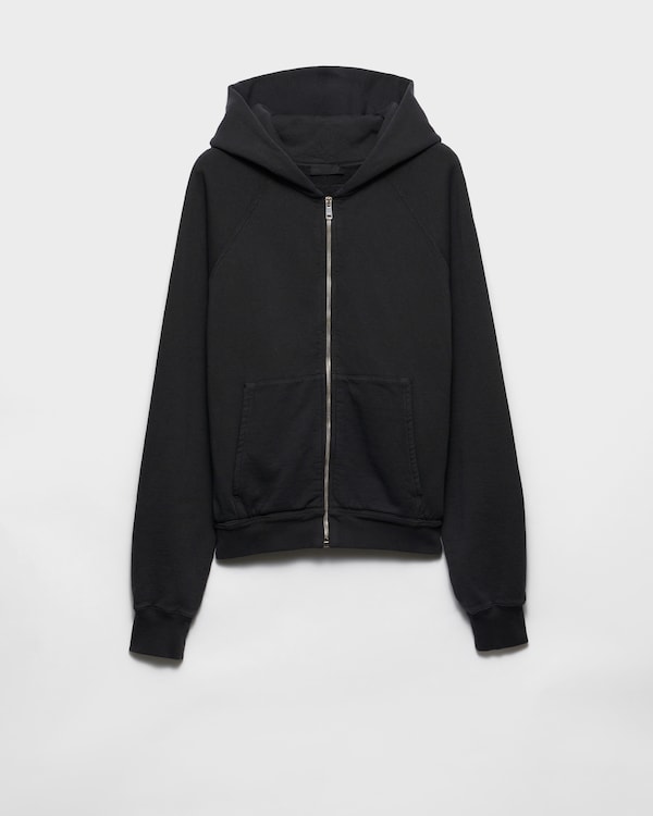 Cotton fleece hoodie - Asphalt Gray Cotton fleece hoodie - Asphalt Gray