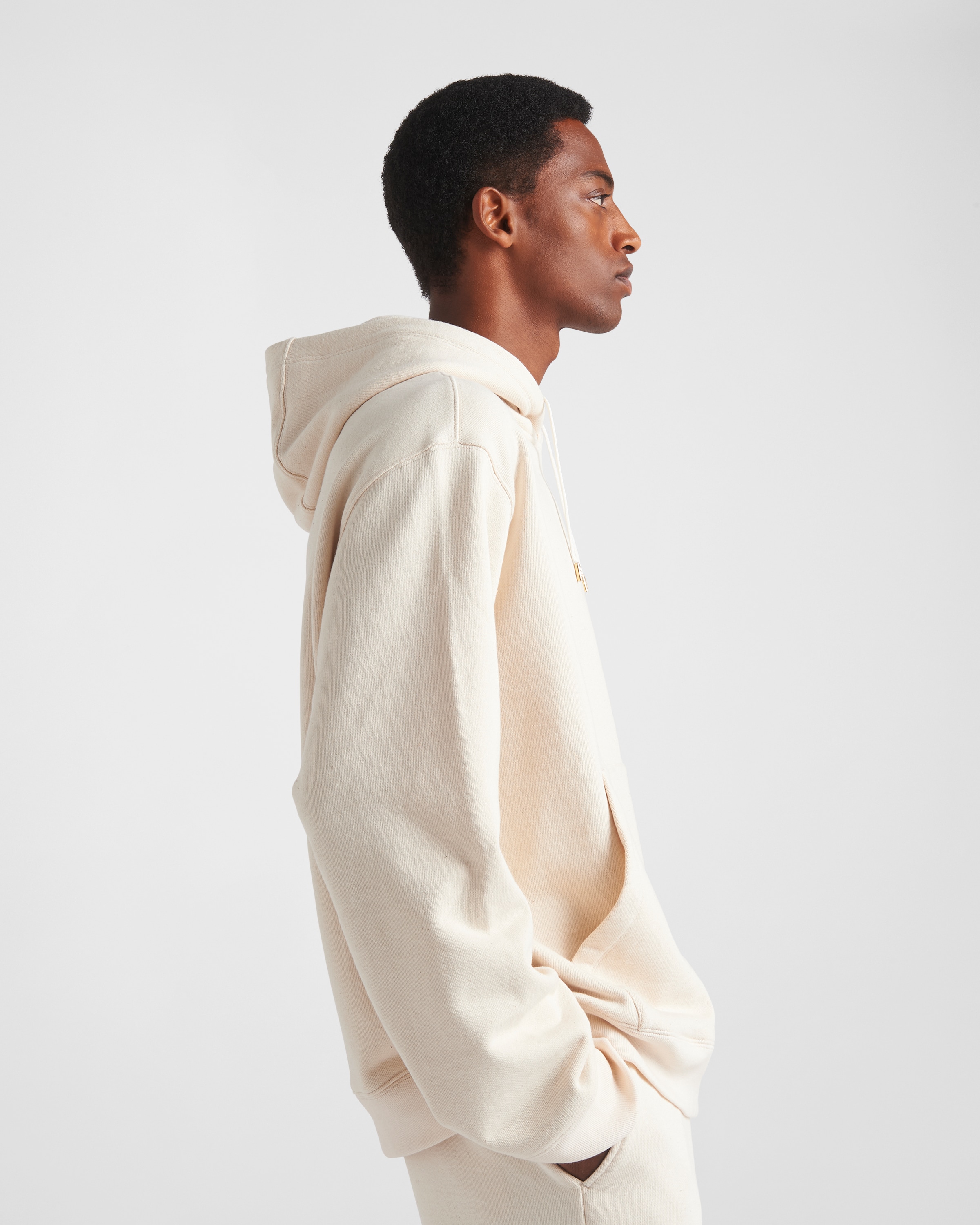 Natural Cotton fleece hoodie | PRADA