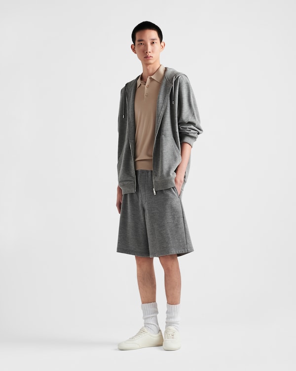 カシミヤブレンド カーディガンフーディー カシミヤブレンド カーディガンフーディー