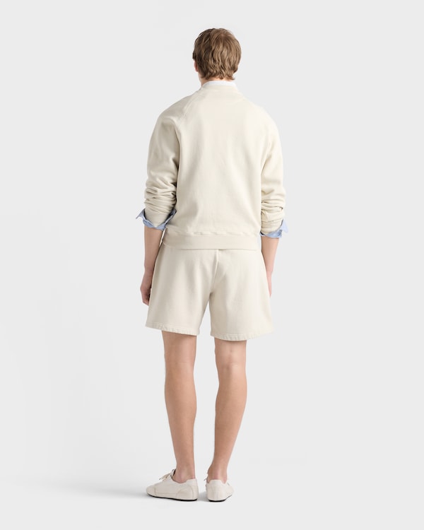 Cotton crew-neck sweatshirt - Chalk White Cotton crew-neck sweatshirt - Chalk White