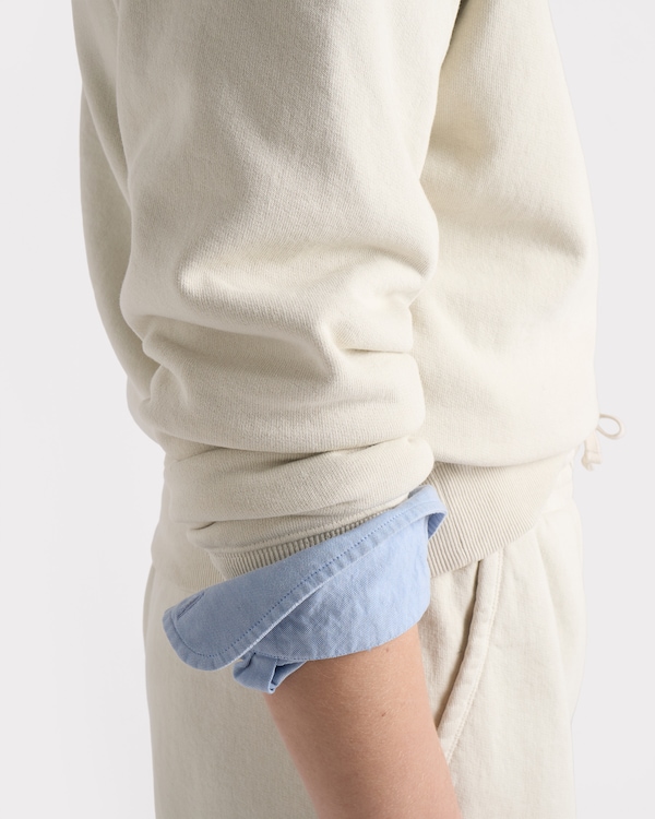 Cotton crew-neck sweatshirt - Chalk White Cotton crew-neck sweatshirt - Chalk White