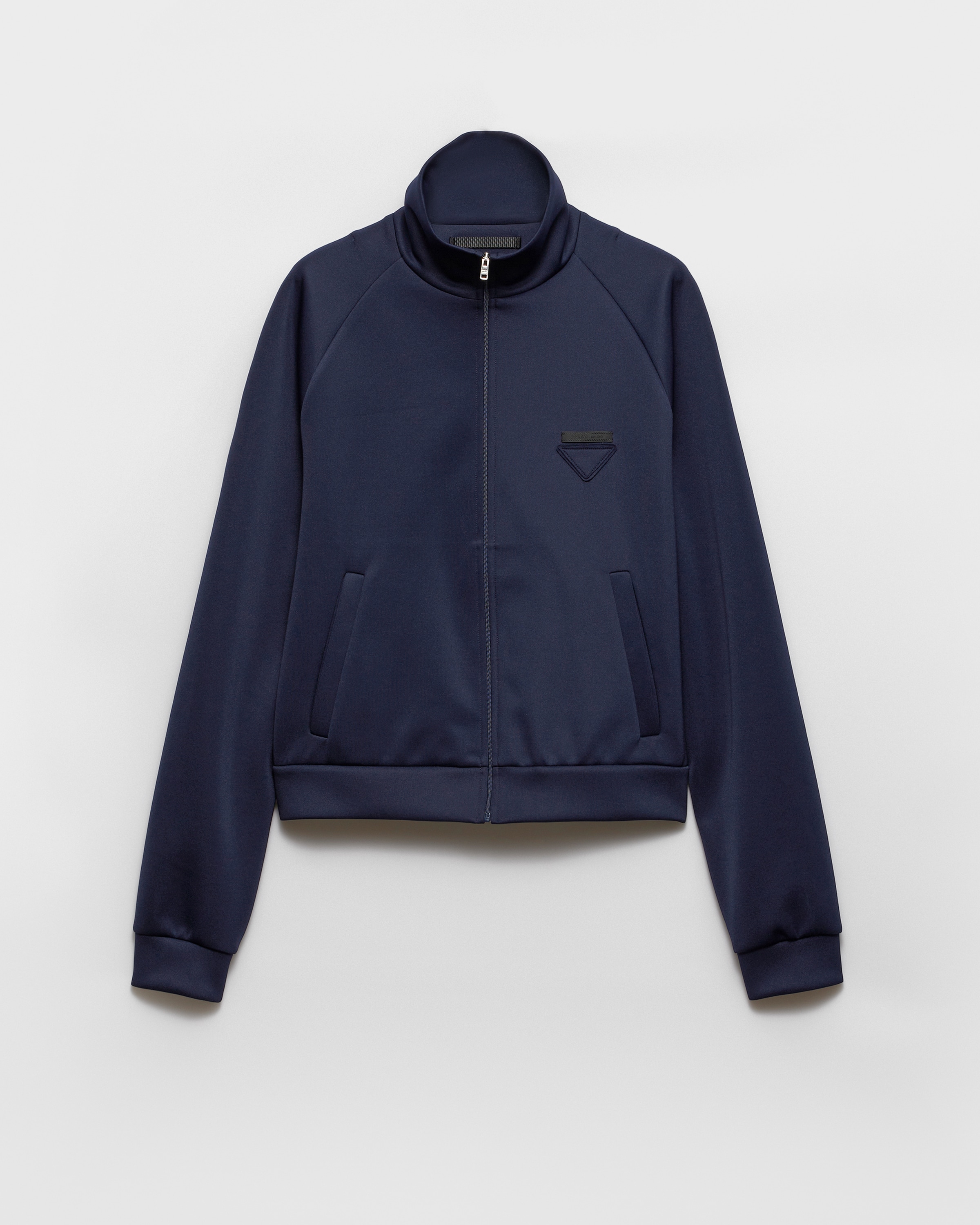 Prada Zippered Technical Fabric Jacket, Man, Navy, Size S