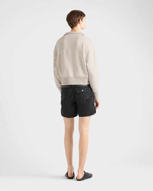 롱 슬리브 코튼 폴로 셔츠 - 내추럴 롱 슬리브 코튼 폴로 셔츠 - 내추럴