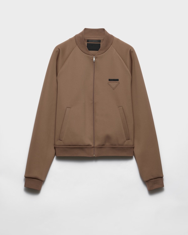 【PRADA】コットンフリース Re-Nylon パーカー ブラック/ブラック コットンフリースx Re-Nylon フーディー | PRADA